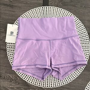 LXNMGO Yoga/Biker/Volleyball Shorts-Women's XS-Lavender-NWT